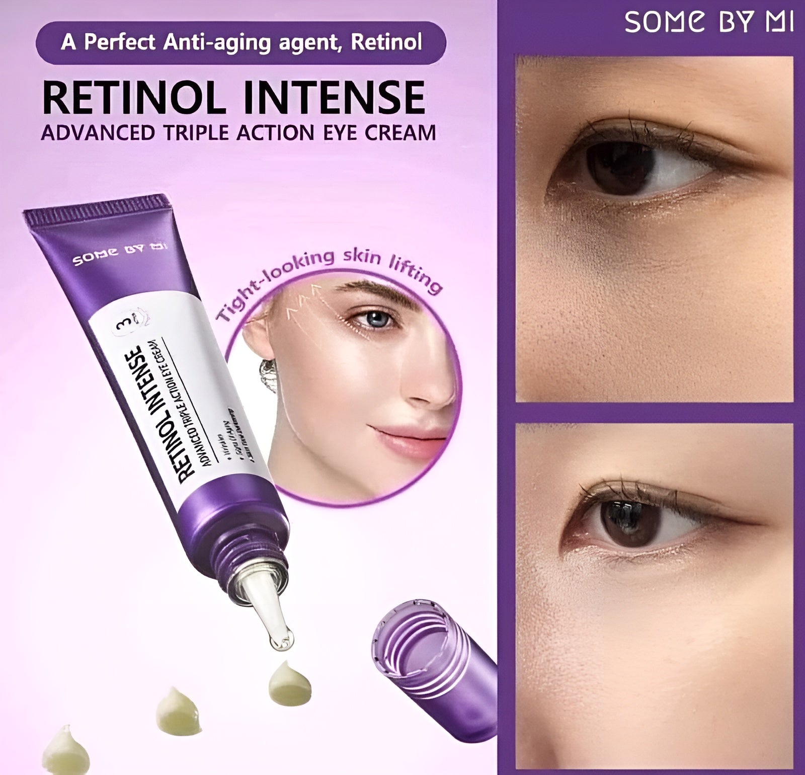 نتيجة كريم Retinol Intense Eye Cream للهالات والخطوط الرفيعة
