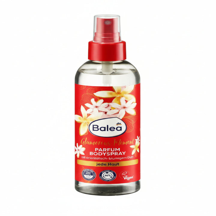بادي سبلاش باليا جلاموروس مومنت بعطر شرقي زهري Balea Bodyspray

معطر جسم باليا الالماني للنساء رائحة فخمة وثابتة