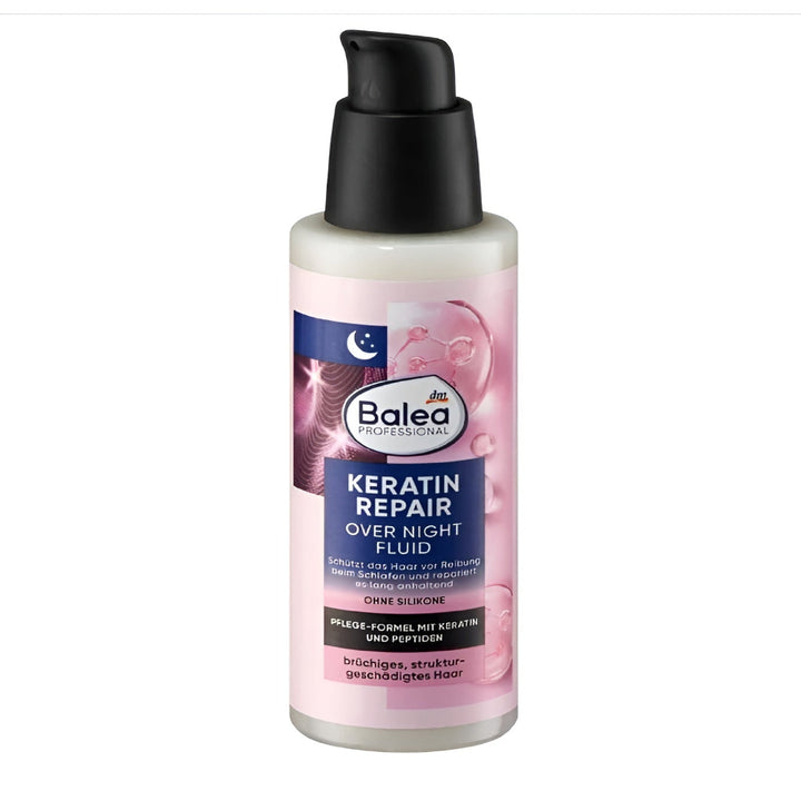 Balea Professional Keratin Repair Over Night Fluid - سيروم الكيراتين الليلي لترميم الشعر
